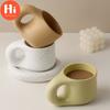 Hi The New Nordic Ins Wind Fat Mug Splash Ink Cute Couple Coffee Cup Butterfly Office Ceramic Explosion Hot