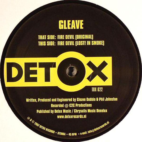 12-дюймовая пластинка GLEAVE Огненный Дьявол TOX022 Detox Records 2007 Нидерланды Танцевальная Электроника Б/У