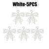 Imitation Pearls Lace Bowknot Keychain Sweet Beaded Pendant Keyring for Women Handbag and Backpack Key Chain Exquisite Ornament
