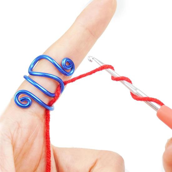 Crochet Ring Flexible Adjustable Crochet Tension Ring Yarn Tension Control Ring for Crocheters Knitters