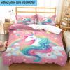 Magical Unicorn Fantasy 3pcs Bedding,Including 1pc Duvet Cover And 2pcs Pillowcases Perfect for Christmas,Ideal for Bedroom, Dormitory
