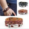 Vintage Men's Women's Faux Leather Multilayer Bracelet Bangle Wristband Jewelry