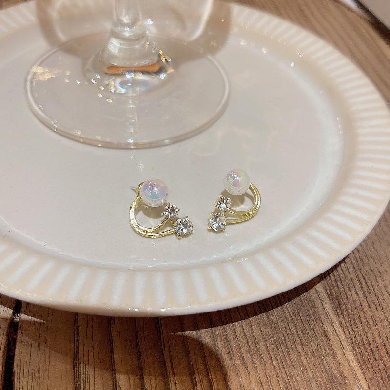 S925 Silver Needle Pearl Back-Hanging Earrings for Women - Trendy, High-End Design