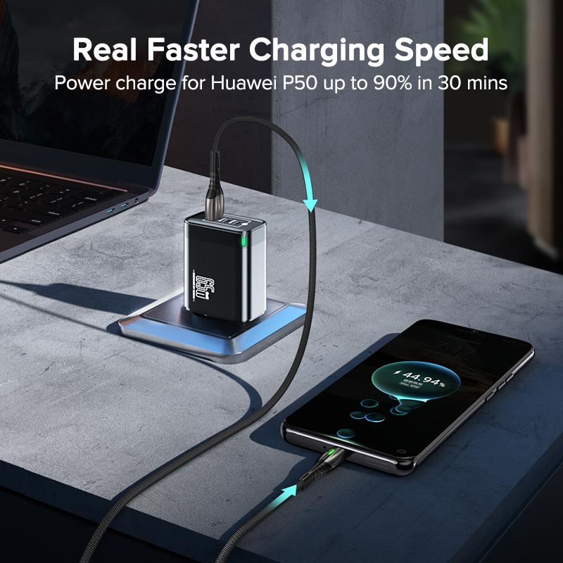 QOOVI Зарядное устройство GaN 65 Вт, USB Type C, быстрая зарядка, адаптер быстрой зарядки 4,0, зарядное устройство USB-C PD для Samsung Xiaomi Macbook iPhone ipad