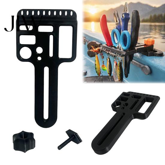 Kayak Accessories Fishing Tool Holder, Fits Standard T-Track Kayak, Lures Organizer Rack Hook Pliers Gear Storage for Boat, Tackle