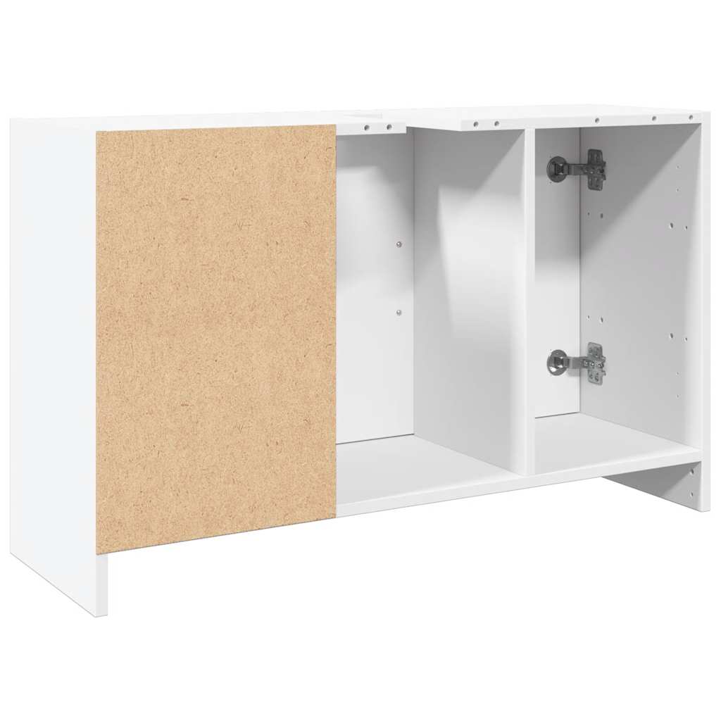 Vidaxl Szafka Pod Umywalkę, Biała 90X29X55 Cm, Materiał Drewnopochodny