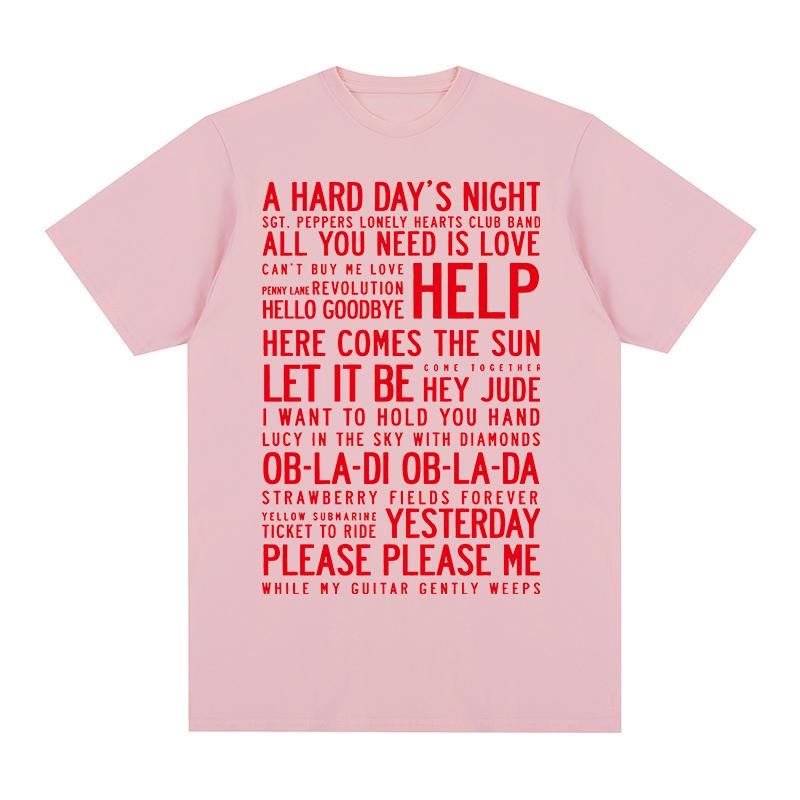 Hey Jude Some of Songs Vintage Tshirt Rock Band Cotton Men T shirt New TEE TSHIRT Womens tops