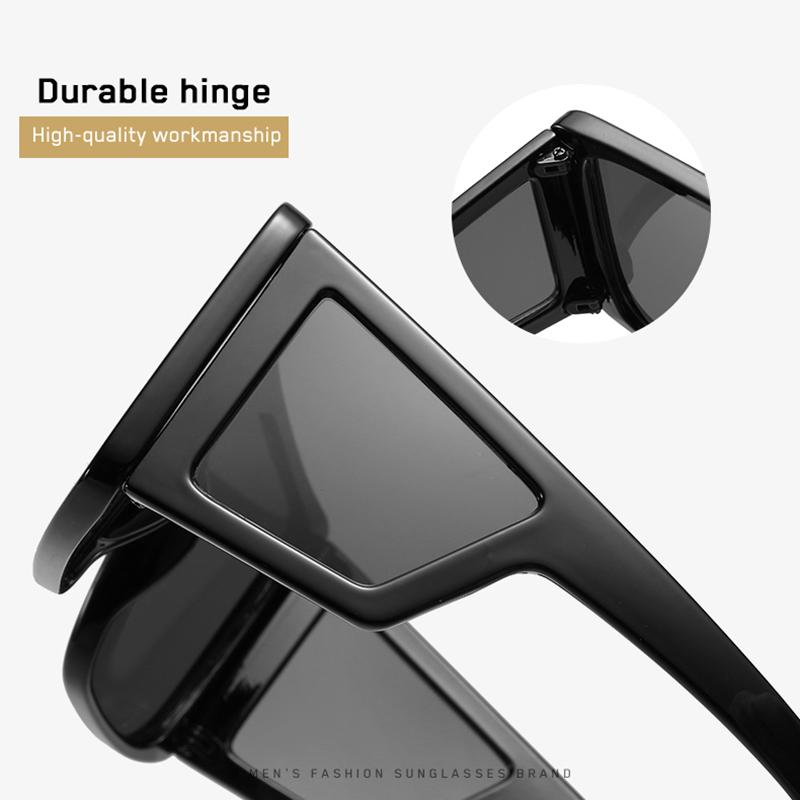 European New Square Sunglasses Women New Big Oversized Flat Top Sun Glasses Female Vintage Retro Shades for Women Men UV400