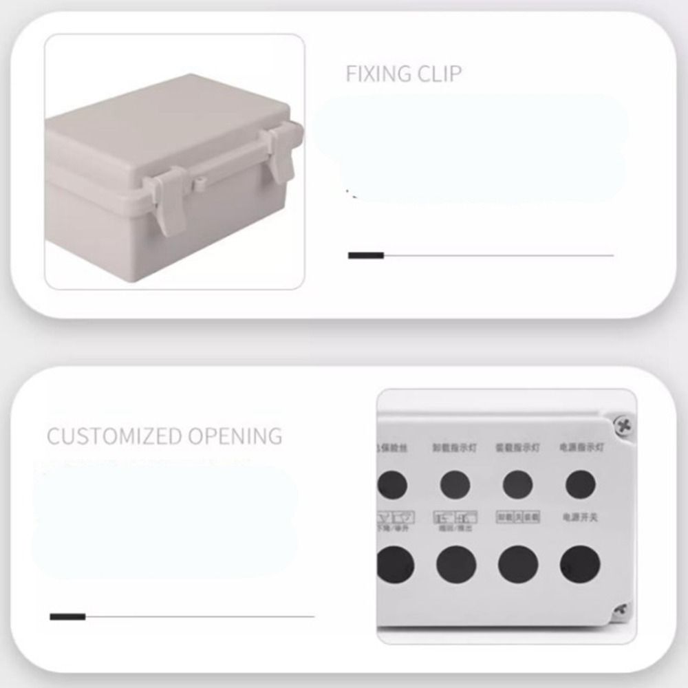IP67 Electrical Junction Box Enclosure With Hasp Waterproof Outdoor Sealed Switch Power Case Plastic White Distribution Boxes