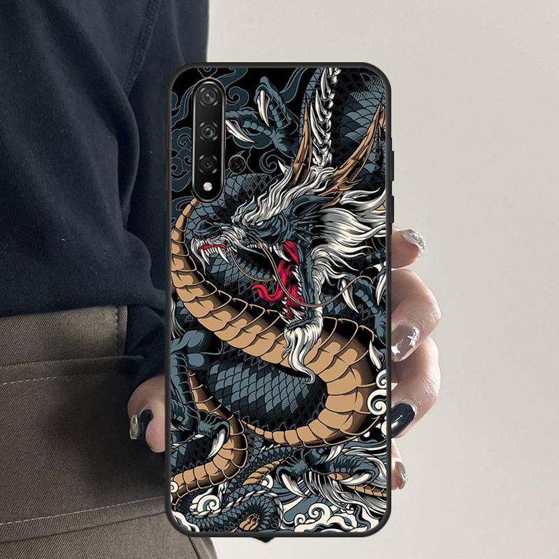 Japanese Dragon For Huawei Nova 9 10 SE 5T 12s 12i 11i Y91 Y90 Y60 Y70 Y72 Y61 P20 P40 P30 Lite P60 Pro Case
