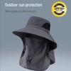 Waterproof UV-Protection Outdoor Sun Hat for Men & Women – Summer Fishing & Cycling Hat with Face & Neck Guard