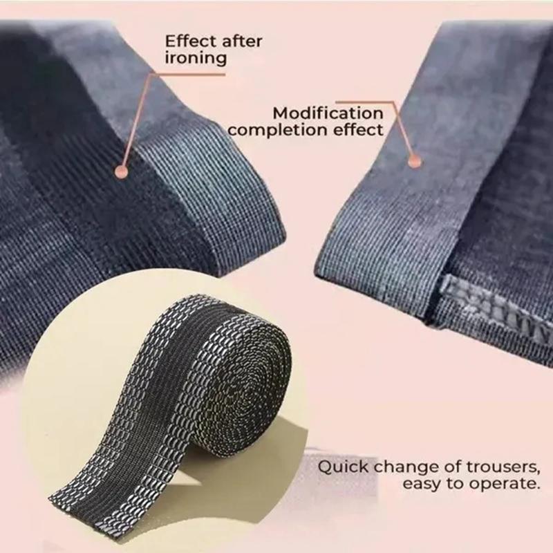 1/3/5/10M Self-Adhesive Pants Paste Iron On Pants Edge Shorten Repair Pants for Jean Clothing and Jean Pants Apparel DIY Sewing Fabric