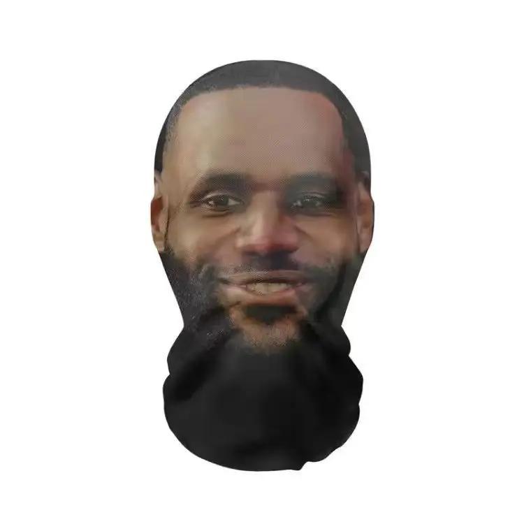 3D Realistic Mask Celebrity Face Mask Funny Head Cover Riding Scarf Cosplay Party Headwear Hip Hop Hood Balaclava