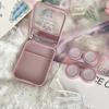 1 комплект модных мини-коробок для контактных линз, фиолетовый, черный, бабочка, футляр для контактных линз с зеркалом для женщин, держатель, аксессуары для очков