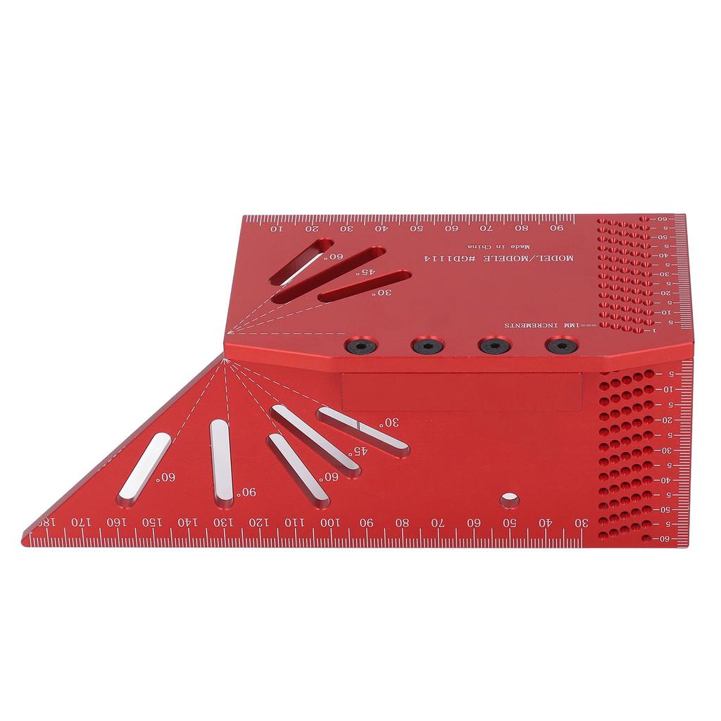 Квадратная измерительная линейка многофункциональная алюминиевый сплав 30 45 60 90 градусов 3D измерение угла скоса