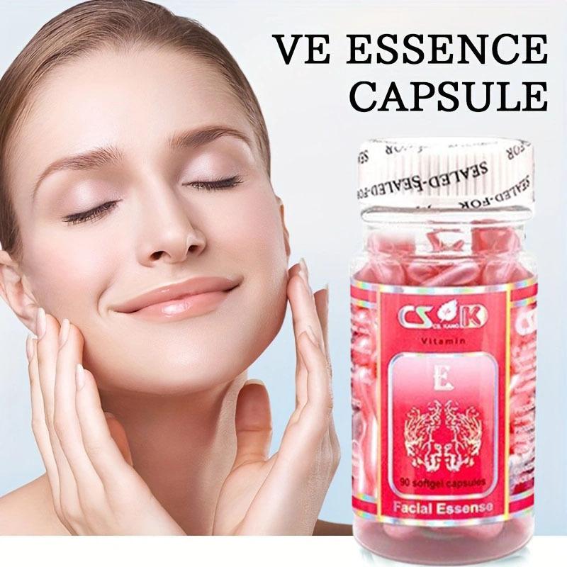 90 Vitamin E Face Serum Capsules Hydrating, Moisturizing & Firming Essence Cream Portable Capsule for Deep Facial Care