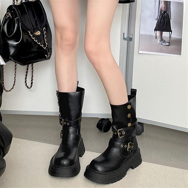 Выбранные коричневые ретро ботинки Мартин на толстом каблуке и толстой подошве женские 2025 новая весна и осень британский стиль выглядят стройнящими и добавляют иностранный стиль