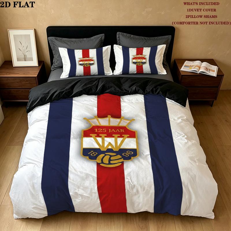 Willem Ii Pattern Bedding uilt Set uilt Cover Pillowcase Home Decoration Birthday Gift (1 * duvet cover + 2 * pillowcase without core)