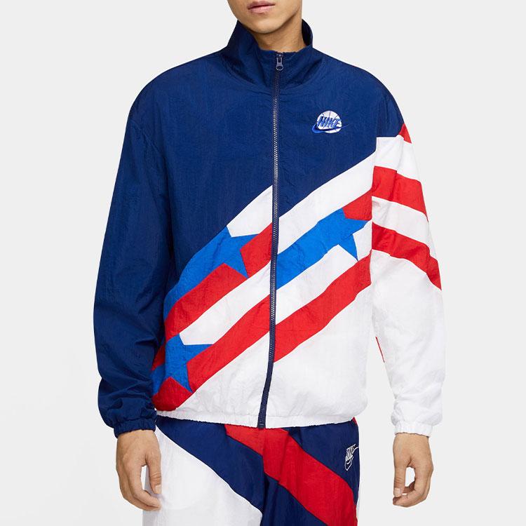 Nike Куртки Мужские Игровой Королевский Синий Стойка Умеренная CK6622-492
