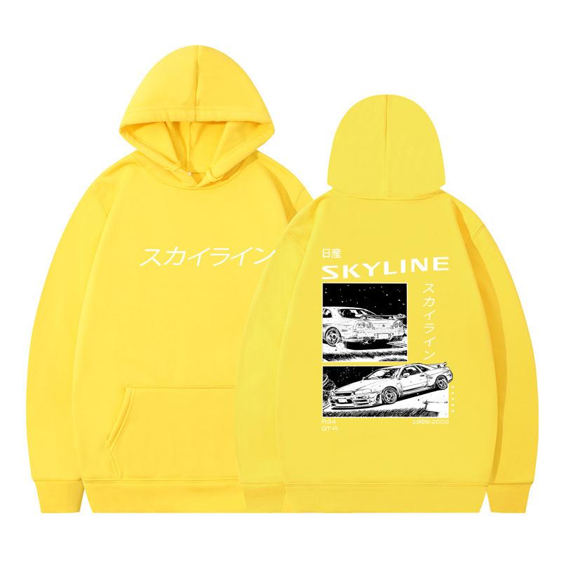 Autumn and Winter New Anime Drift AE86 Initial D Printing Fashion Casual Hooded Men's and Women's Sweatshirt