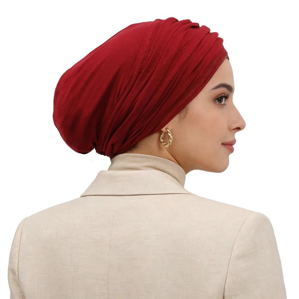 Elasticity Islamic Headscarf Adjustable Headscarf Hat New Pullover Hat All Seasons