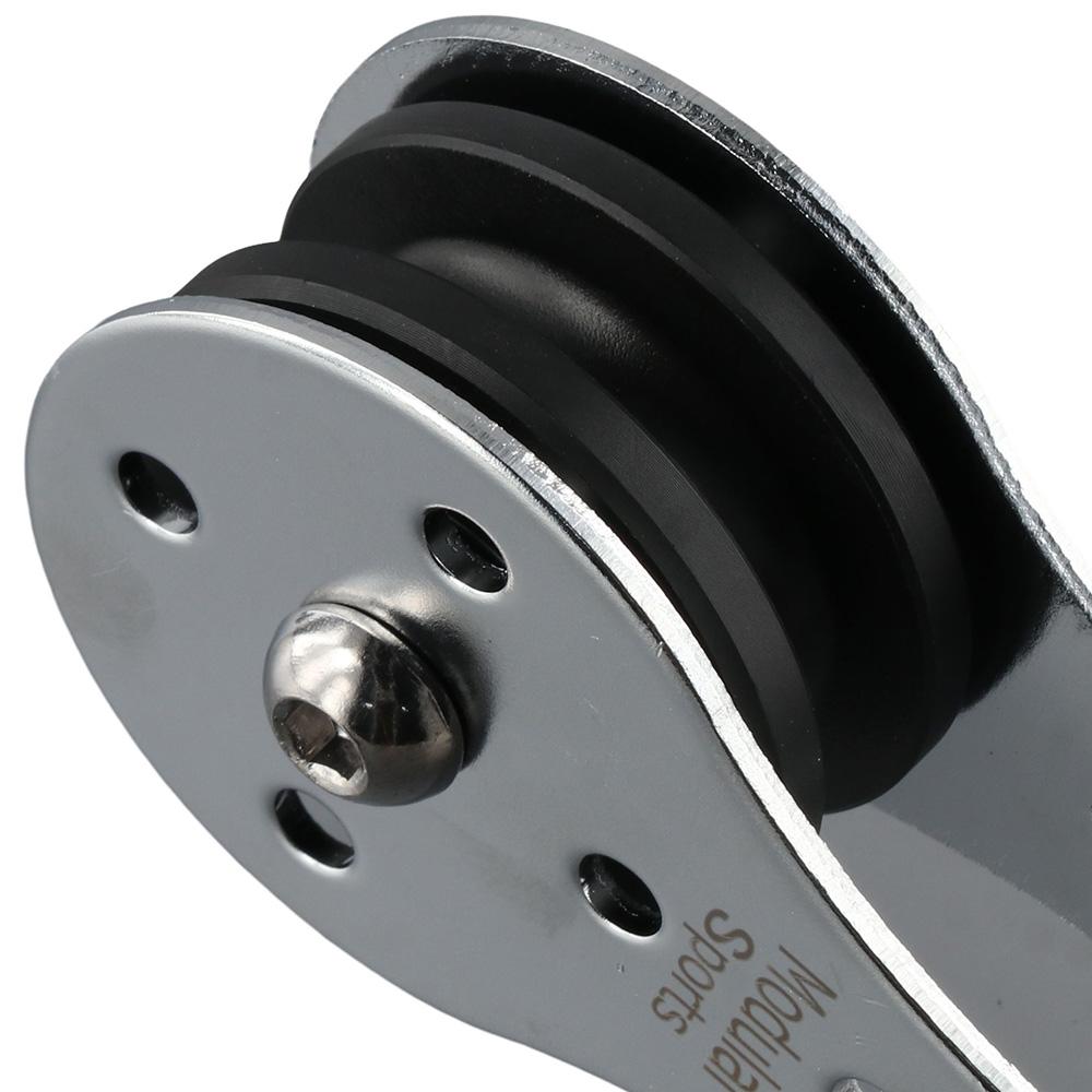 Stainless Steel Wire Rope Silver Lifting Ring 360 Degree Rotating Pulleys for Rope Gym Equipment