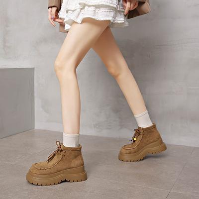 Повседневные короткие ботинки на толстой подошве на шнуровке, детские модные и удобные универсальные ботинки Мартина, детские осенне-зимние новые модели