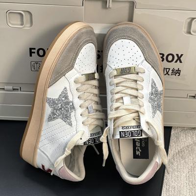 Новые повседневные кожаные кеды со звездами, сочетающиеся по цвету и полированные, женские белые кеды в старом стиле колледжа на плоской подошве