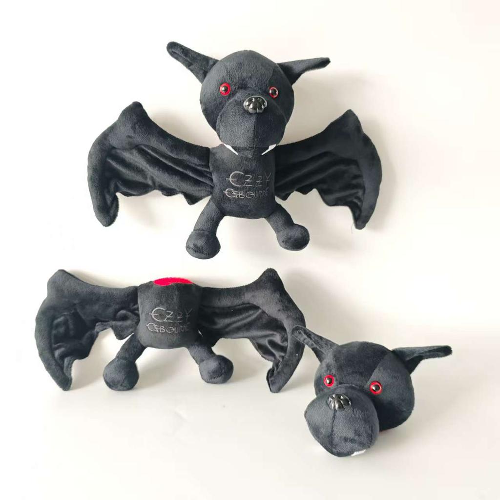 Ozzy Osbourne Bat Plush Toys Halloween Bat Stuffed Dolls Simulated Bat Home Party Decor Gifts