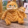 Non-Toxic Fat Orange Plush Cat Stuffed Animals Toy Lifelike Yellow Tabby Cat Kitty Toy For Children And Children Xmas Birthday
