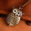 Милый брелок-сова, карманные часы в стиле флип, детские часы, ожерелье, подвесные часы, для повседневной носки