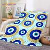 3D Evil Eye Turkey Blue Nazar Eye of Horus Мягкие фланелевые одеяла, плед, удобное одеяло для пикника, кровати, дивана, спальни