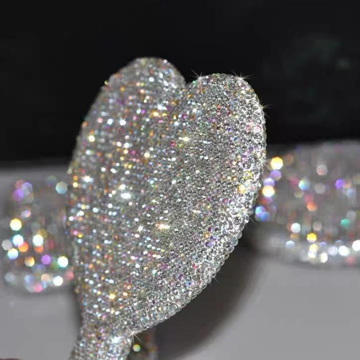 Diamond Mirror Glitter Handheld Lash Mirror for Makeup and Eyelash Extensions Supply