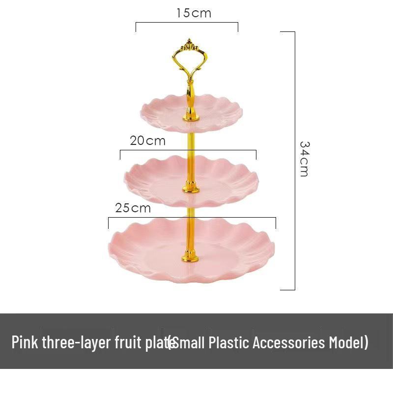 Nordic Style Three-Tier Fruit & Snack Tray for Living Room