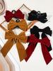 2 шт. бордовые и черные бархатные банты для волос с зажимами-крокодильчиками, большие заколки-крабы для волос, банты, аксессуары для волос для женщин, девушек