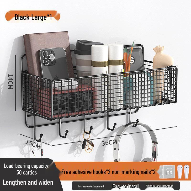 Бесследная настенная полка для хранения для спальни, ванной комнаты и кухни – Легко устанавливаемые подвесные полки