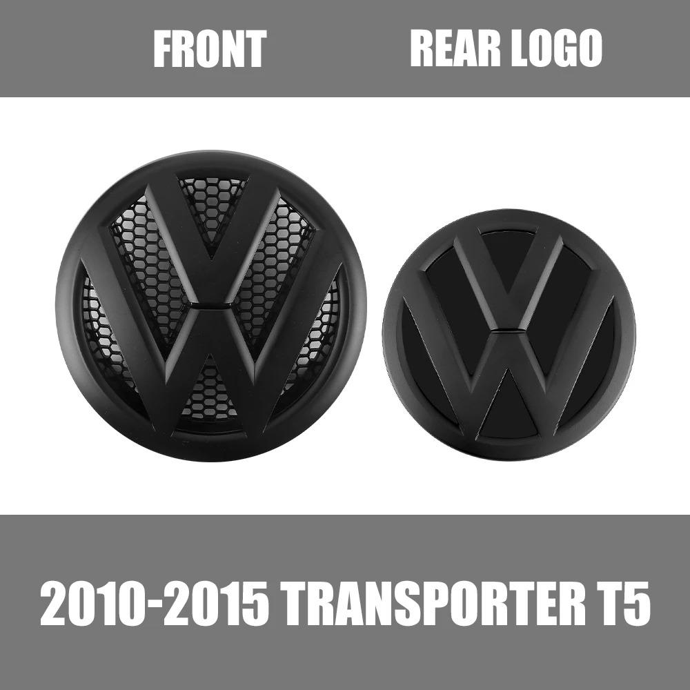 RUN1 1/2pcs For Volkswagen VW Transporter T5 2010 2011 2012 2013 2014 2015 Car Front Grill Badge Rear Trunk Emblem Cover Accessories