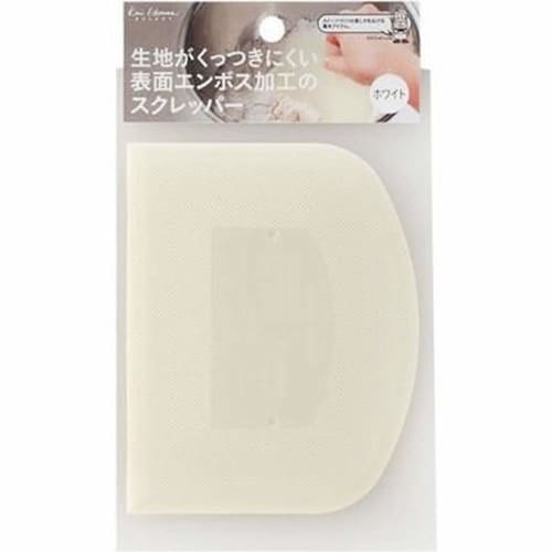 Kai Corporation KAI Scraper, Embossed White, and Rolling Pin Set with Ring, DL6288, Made in Japan, DL6311