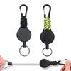 [DMEEK] набор из 2 брелоков-рулеток с карабином Эластичный брелок-рулетка Многофункциональный прочный Максимальная длина 60 см Защита от потери Металлический трос Подвесной для имени