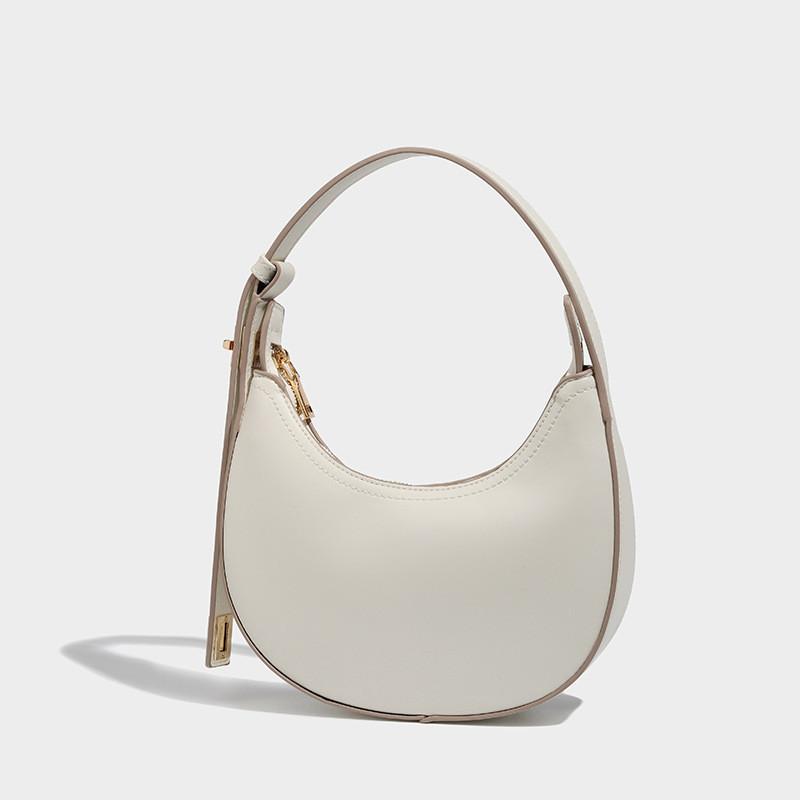 IELGY Niche Fashion Versatile Retro Baguette Bag, High-end Single Shoulder Underarm Crescent Bag