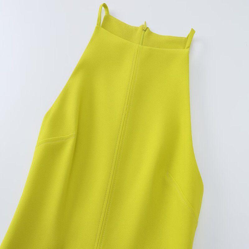 Fashion Summer New Fashion Minimalist Small Hanging Collar Short Strap Dress Female 3267484 127