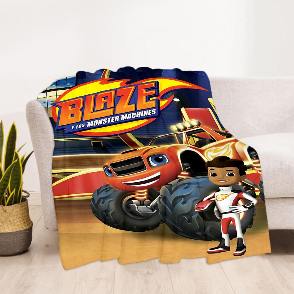 1 шт. Плед Monster Machines Blaze для улицы, легкий, фланелевый, мягкий и теплый, для использования в любое время года, для дивана, улицы, кемпинга, гостиной, офиса062