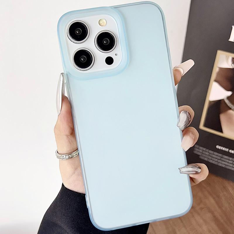 Frosted Large Hole Transparent Silicone Case for iPhone 11 to 17