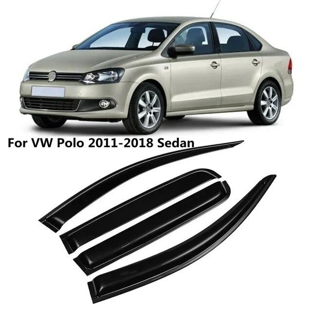 Для VW Polo 2011 2012 2013 2014 2015 2016 2017 2018 оконный козырек от солнца от дождя дефлектор навесы навесы клейкая накладка