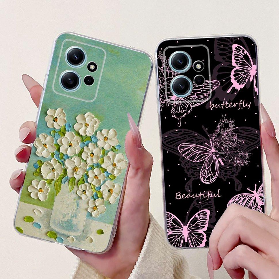 For Xiaomi Redmi Note 12 4G Case Cute Cartoon Girls Cover Soft TPU Phone Case For Redmi Note 12 Note12 4G 5G Fundas Bumper