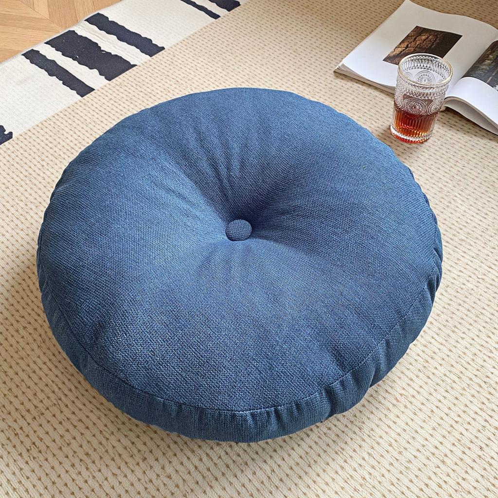 Stylish Round Thick Cotton And Linen Futon Cushion Balcony Bay Window Tatami Cushion