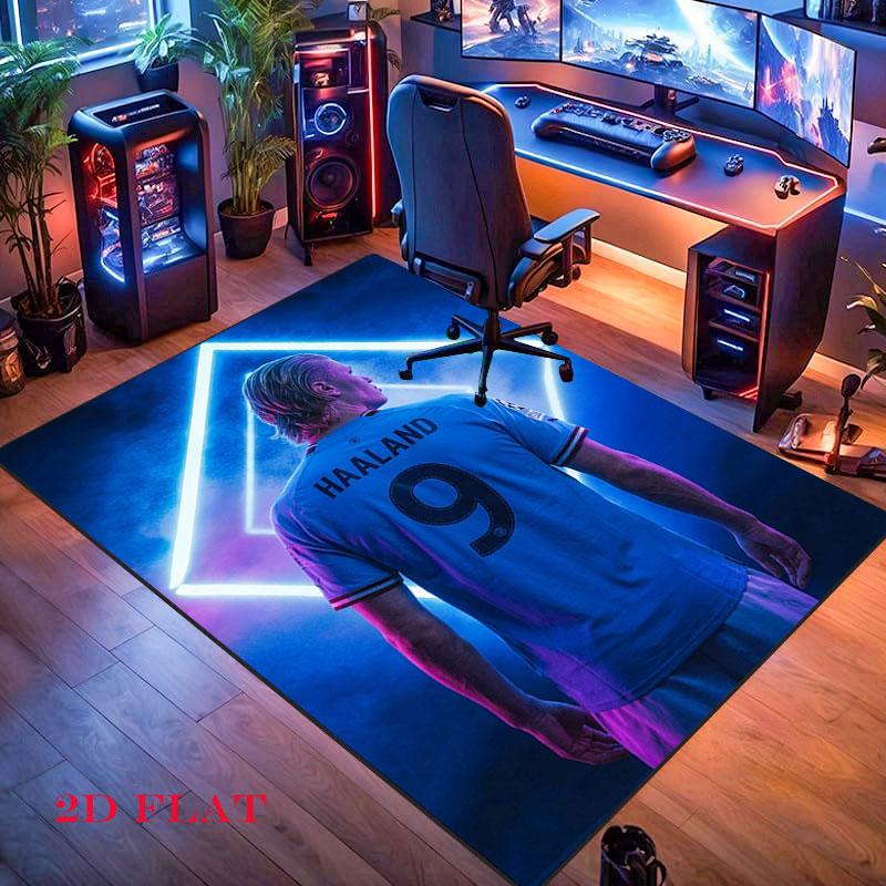 Haaland player Carpet Rug for Living Room Bedroom Home Sofa Decoration,Kids play Nonslip Floor Mat