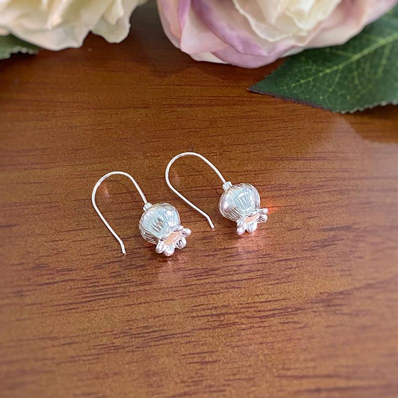 Элегантный ушной крючок «Лилия долины» для женщин, легкие роскошные новые китайские серьги-гвоздики