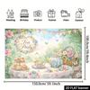 2D Vintage Tea Party Banner, Watercolor Garden Floral Tea Cup Photo Booth Background