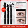 Double Head Stamp & Liquid Eyeliner – Waterproof, Smudge-Proof  Long-Lasting Quick-Drying Winged Eyeliner Pen